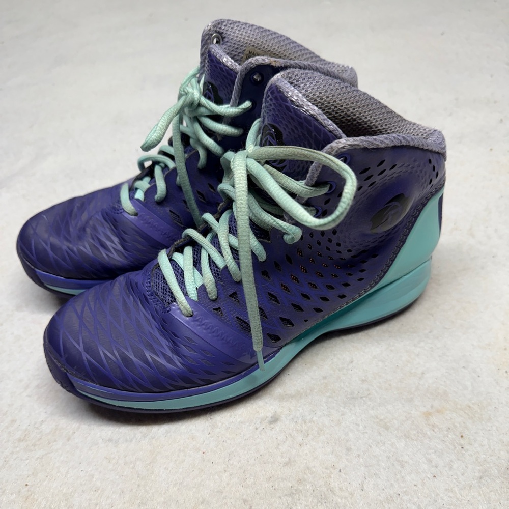 Adidas‎ Boys D Rose 3.5 Winter Purple / Teal Englewood Sneaker Shoes Size 5